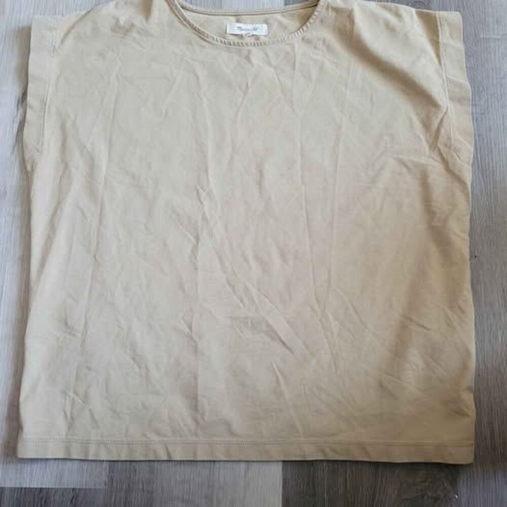 MADEWELL womens tan shoulder tee sz XS